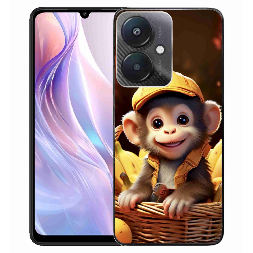 Gélový kryt mmCase na Xiaomi Redmi 13C 5G - opice v košíku