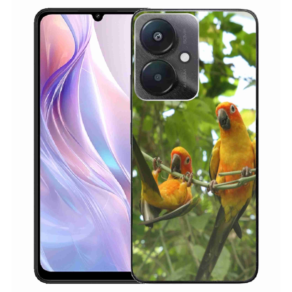 Gélový kryt mmCase na Xiaomi Redmi 13C 5G - papagáje aratingy