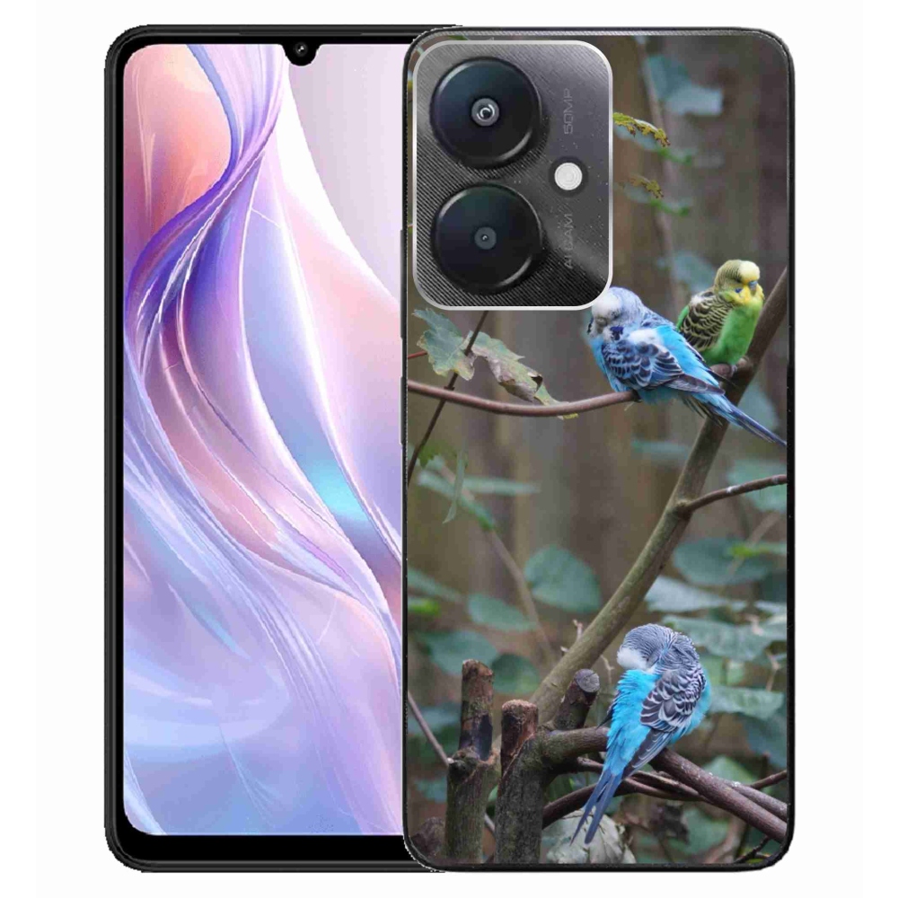 Gélový kryt mmCase na Xiaomi Redmi 13C 5G - papagáje na vetve