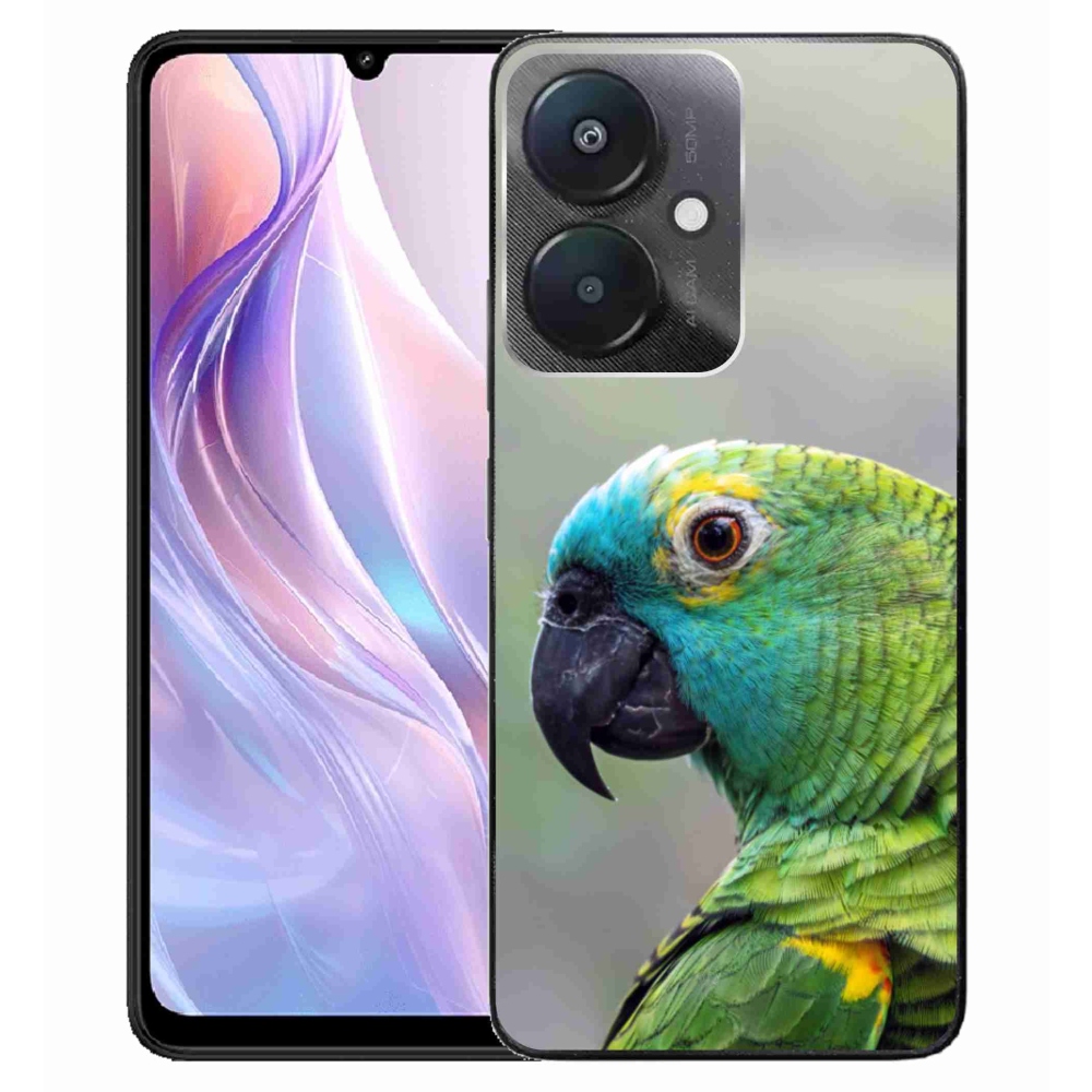 Gélový kryt mmCase na Xiaomi Redmi 13C 5G - papagáj amazoňan