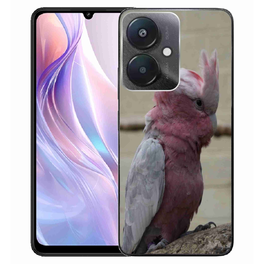 Gélový kryt mmCase na Xiaomi Redmi 13C 5G - papagáj kakadu ružový