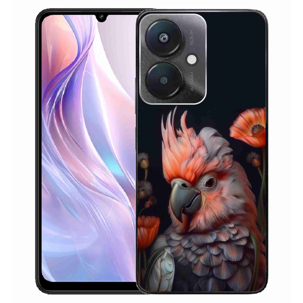 Gélový kryt mmCase na Xiaomi Redmi 13C 5G - papagáj kakadu vo farbách