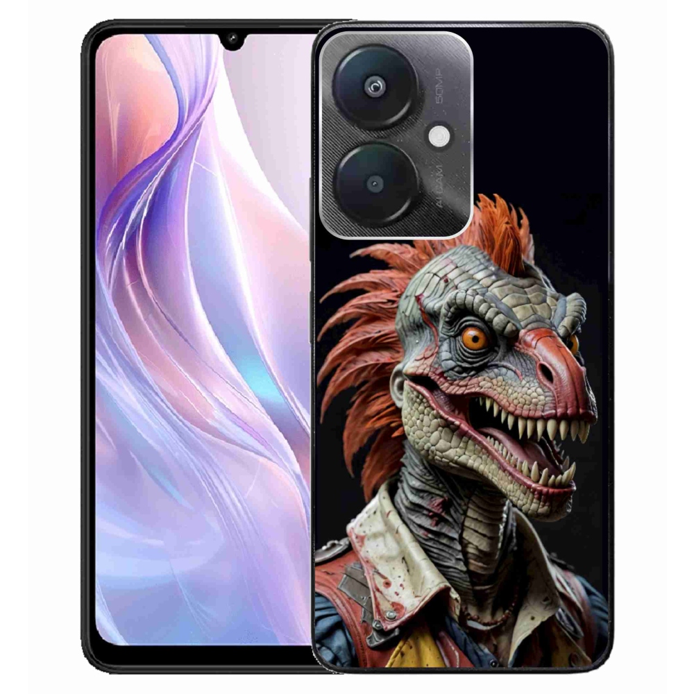 Gélový kryt mmCase na Xiaomi Redmi 13C 5G - punk dinosaurus
