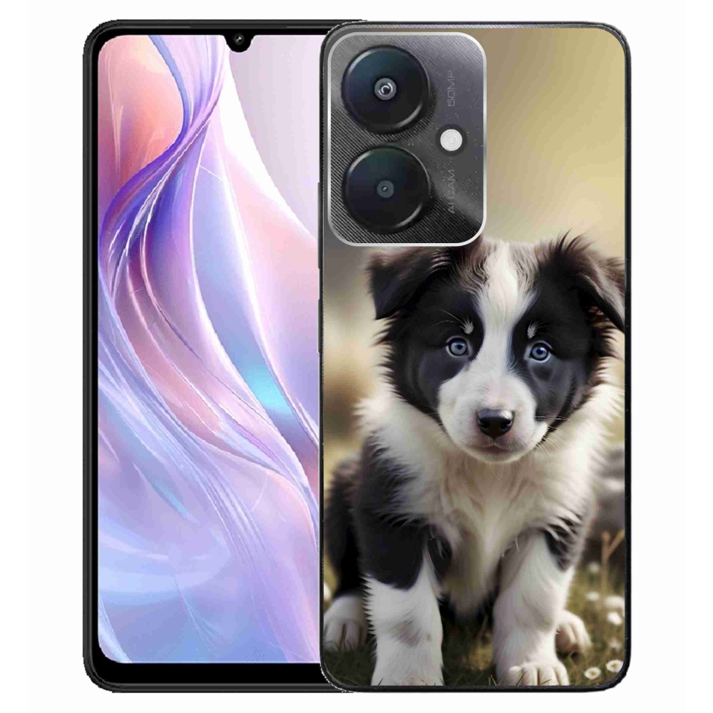 Gélový kryt mmCase na Xiaomi Redmi 13C 5G - roztomilá border kólia