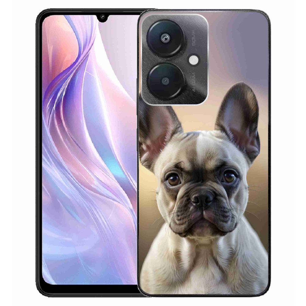 Gélový kryt mmCase na Xiaomi Redmi 13C 5G - roztomilý francúzsky buldoček