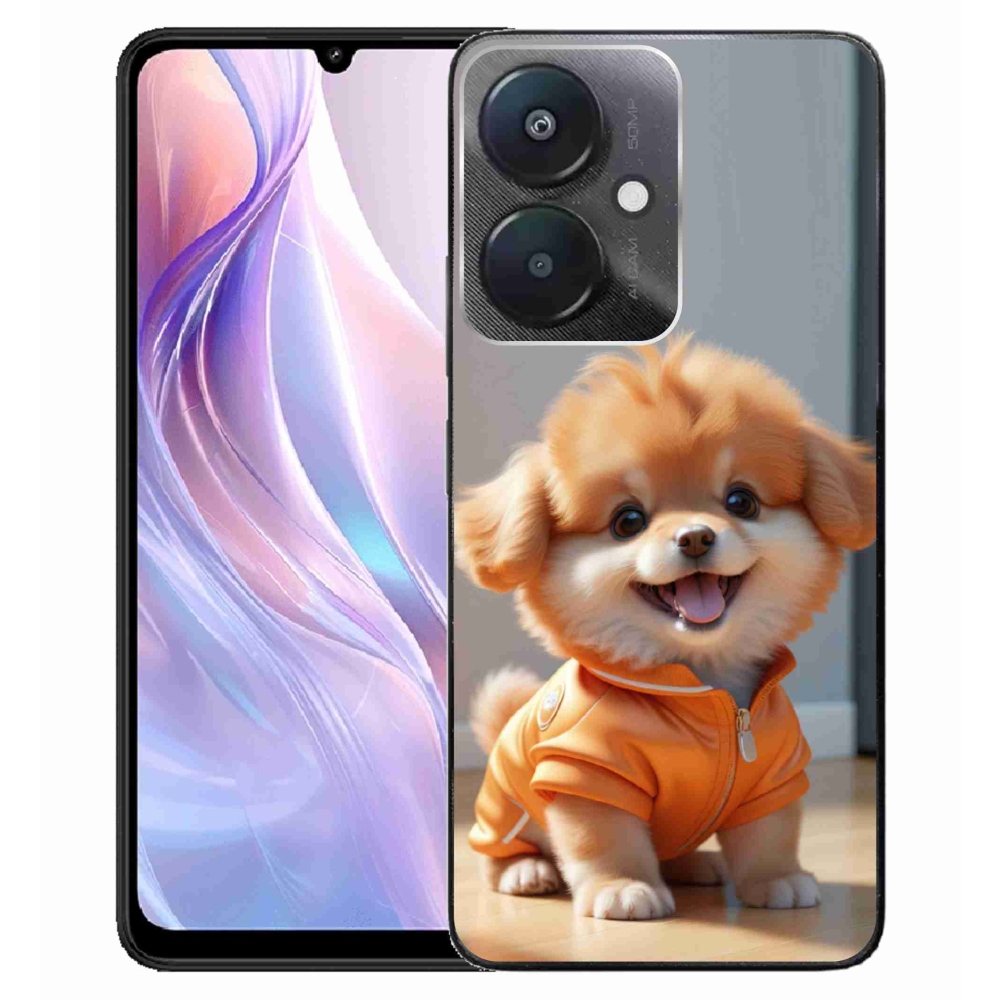 Gélový kryt mmCase na Xiaomi Redmi 13C 5G - roztomilý pomeranian v mikine