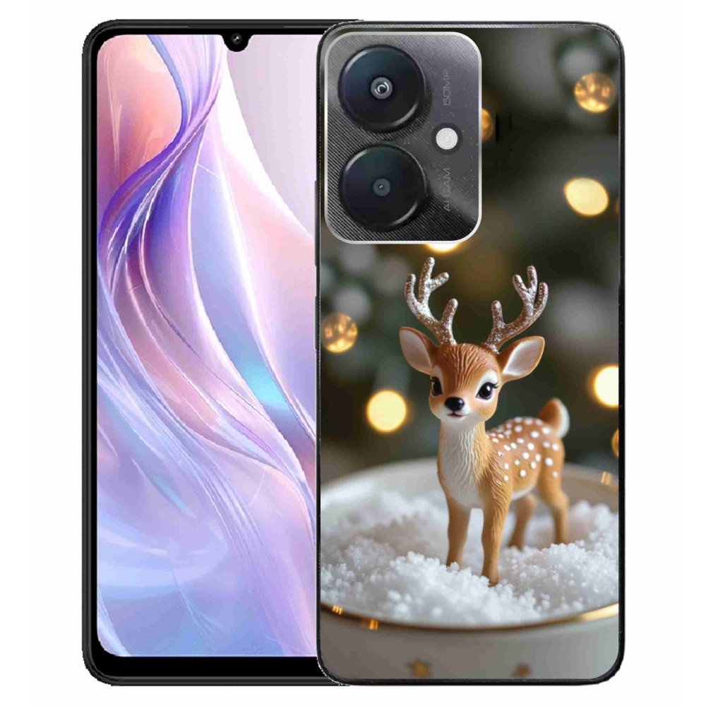 Gélový kryt mmCase na Xiaomi Redmi 13C 5G - roztomilý vianočný jeleň