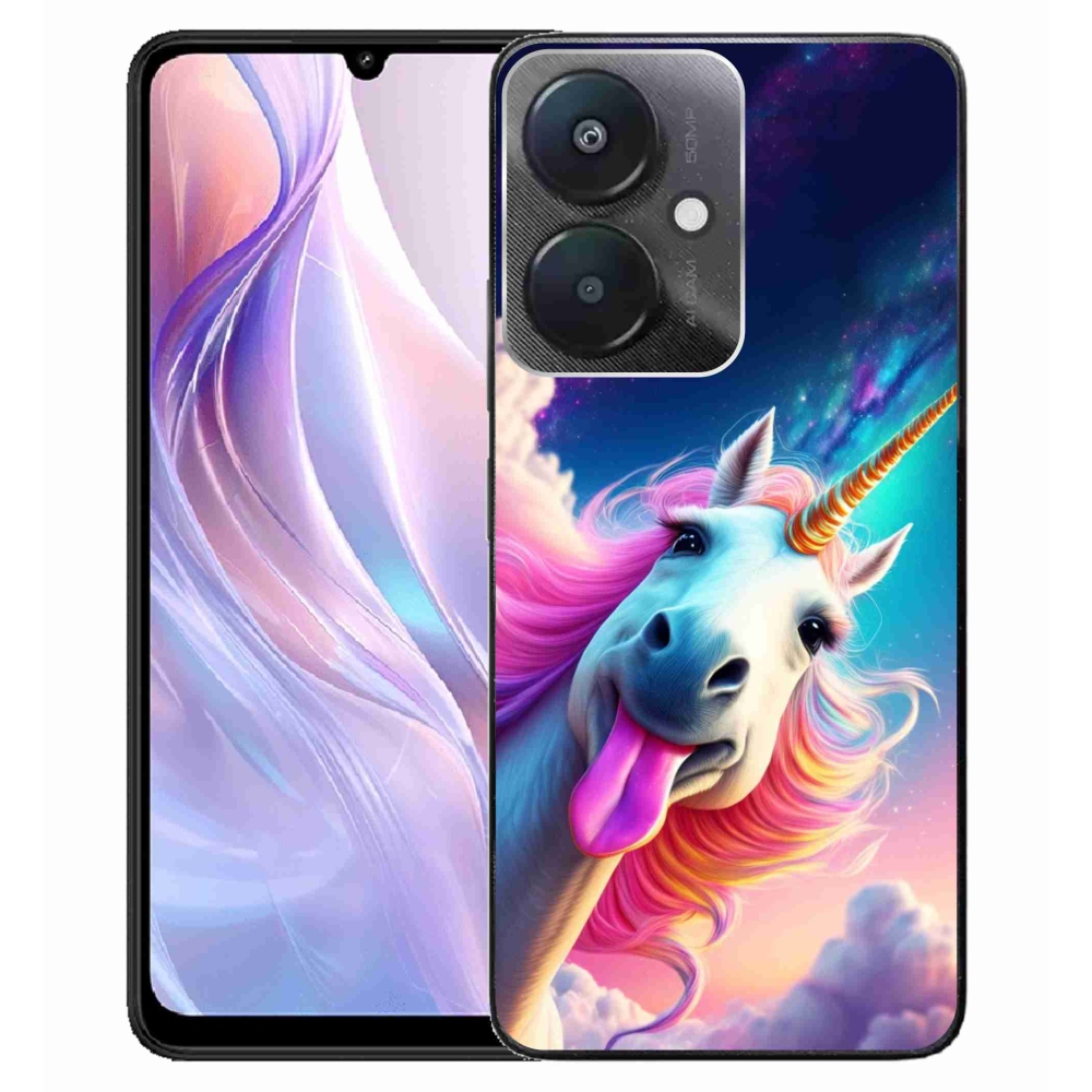 Gélový kryt mmCase na Xiaomi Redmi 13C 5G - šialený jednorožec