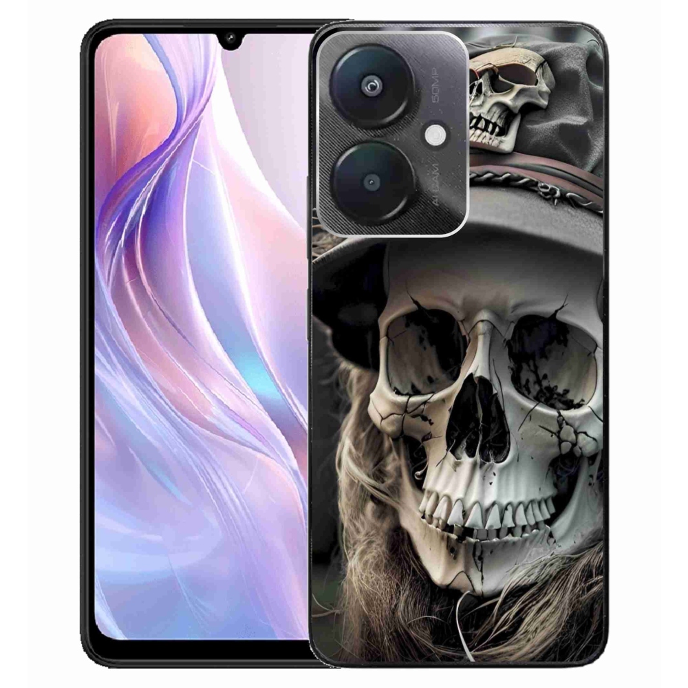 Gélový kryt mmCase na Xiaomi Redmi 13C 5G - temná lebka