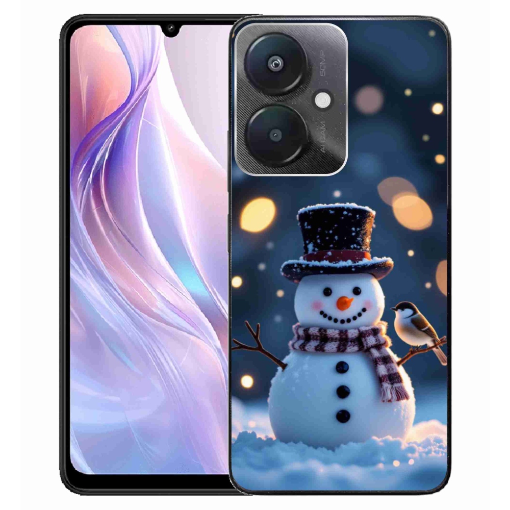 Gélový kryt mmCase na Xiaomi Redmi 13C 5G - vianočný snehuliak