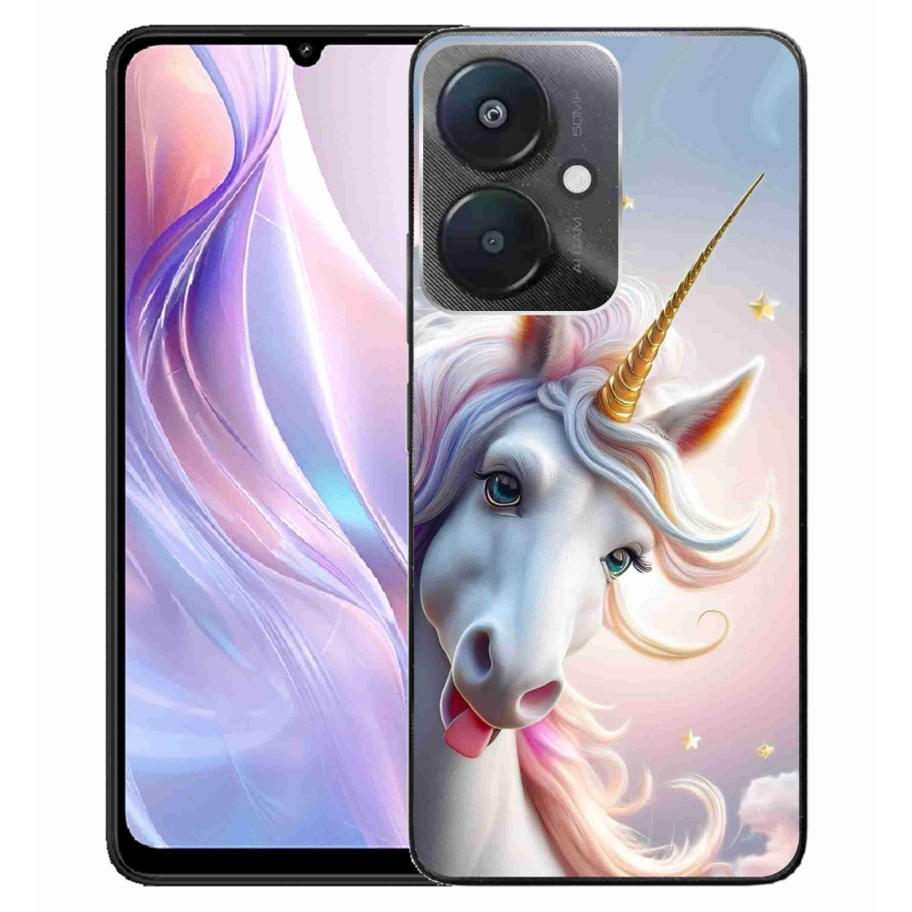 Gélový kryt mmCase na Xiaomi Redmi 13C 5G - veselý jednorožec