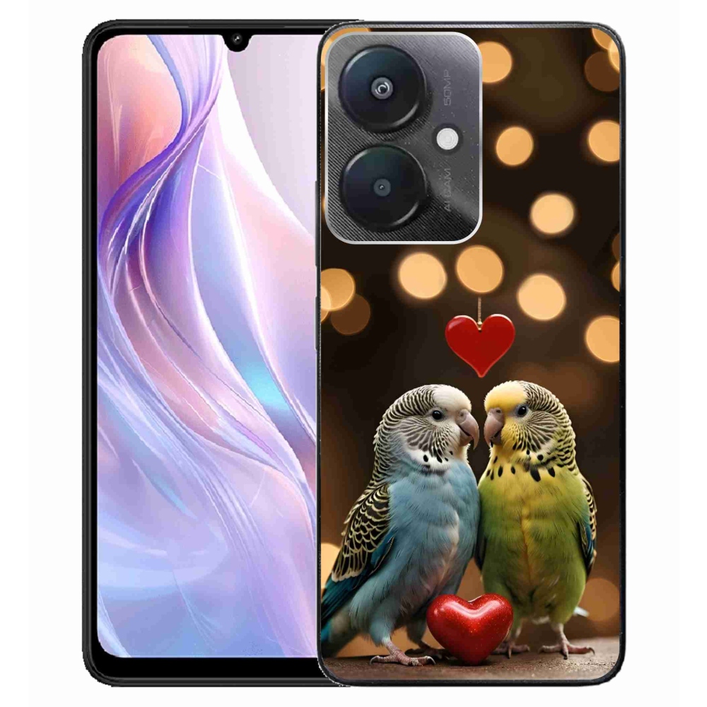 Gélový kryt mmCase na Xiaomi Redmi 13C 5G - zamilovaní papagáje