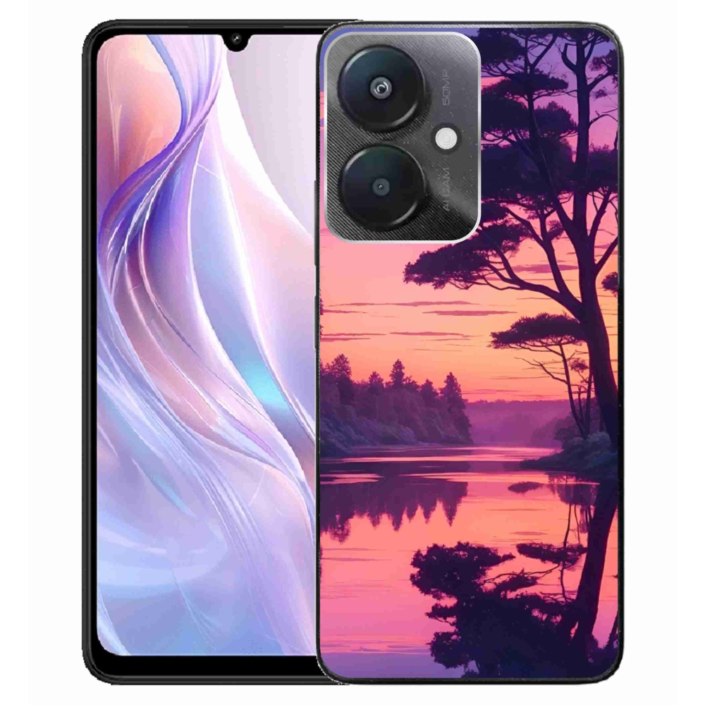 Gélový kryt mmCase na Xiaomi Redmi 13C 5G - západ slnka nad jazerom