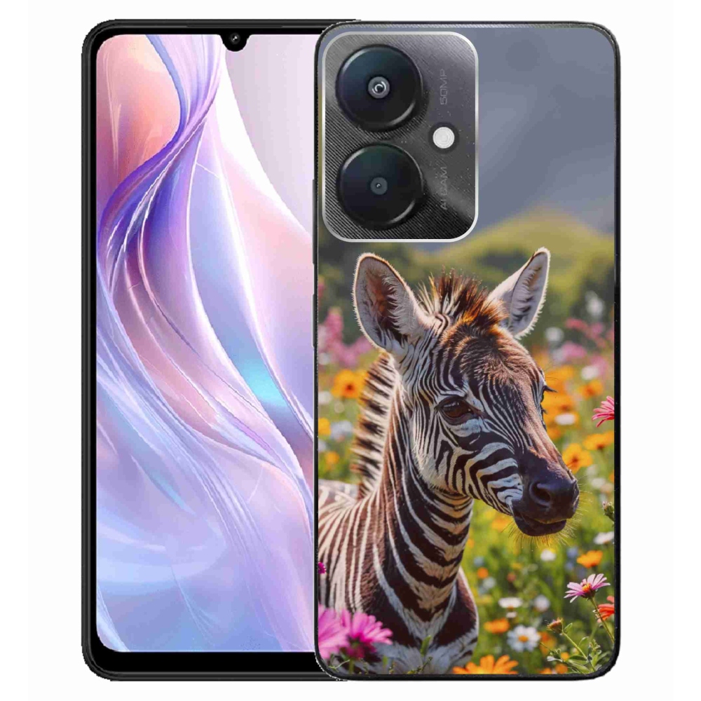 Gélový kryt mmCase na Xiaomi Redmi 13C 5G - zebra na lúke