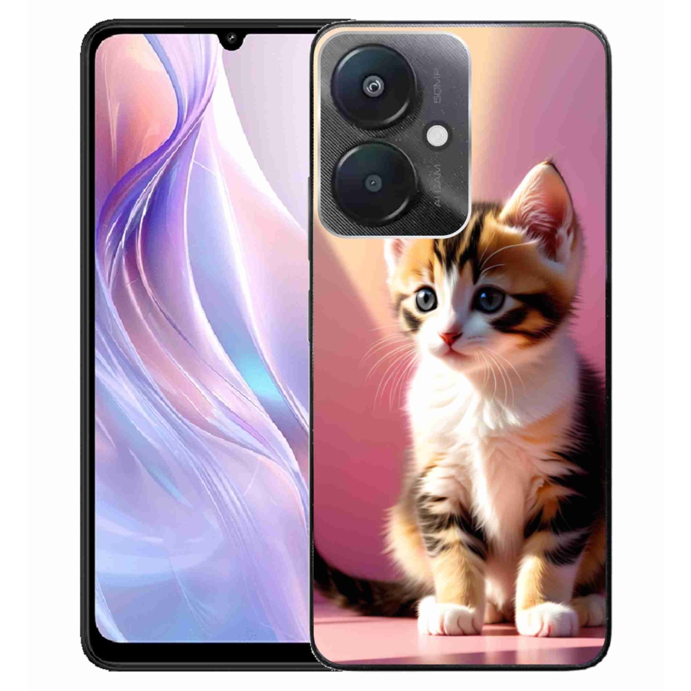 Gélový kryt mmCase na Xiaomi Redmi 13C 5G - zvedavé mačiatko 2