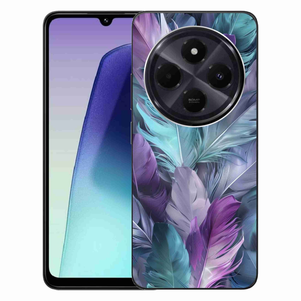 Gélový kryt mmCase na Xiaomi Redmi 14C/Poco C75 - farebné perie 2