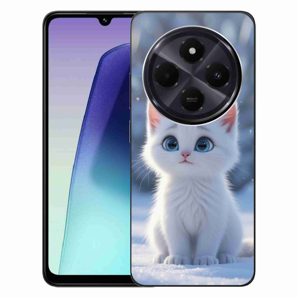 Gélový kryt mmCase na Xiaomi Redmi 14C/Poco C75 - biele mačiatko 3