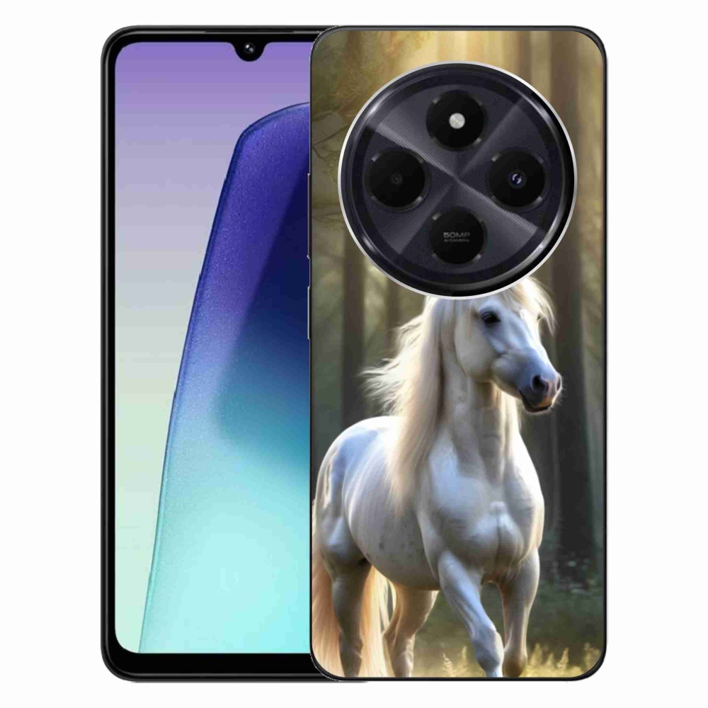 Gélový kryt mmCase na Xiaomi Redmi 14C/Poco C75 - biely kôň 3