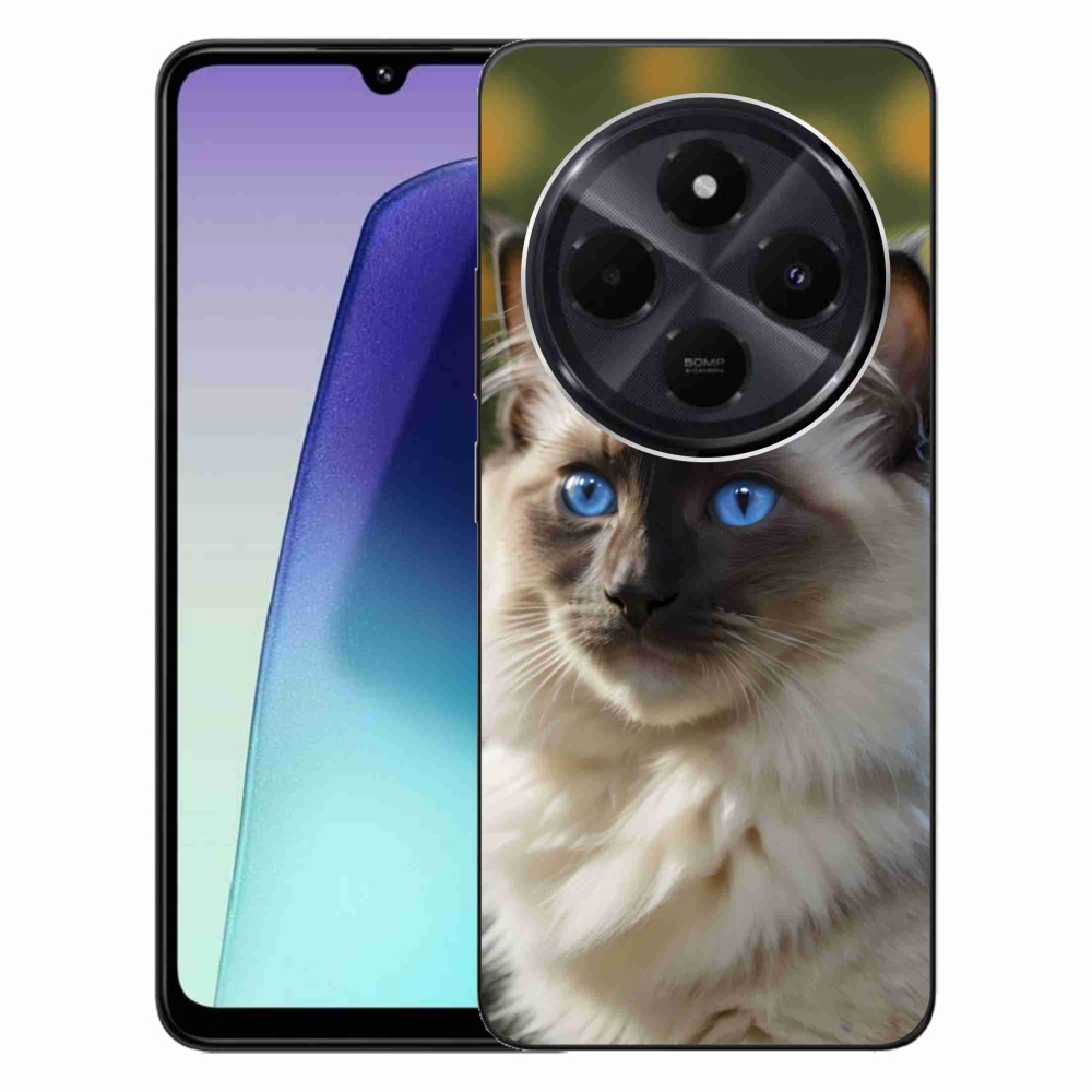 Gélový kryt mmCase na Xiaomi Redmi 14C/Poco C75 - biely ragdoll