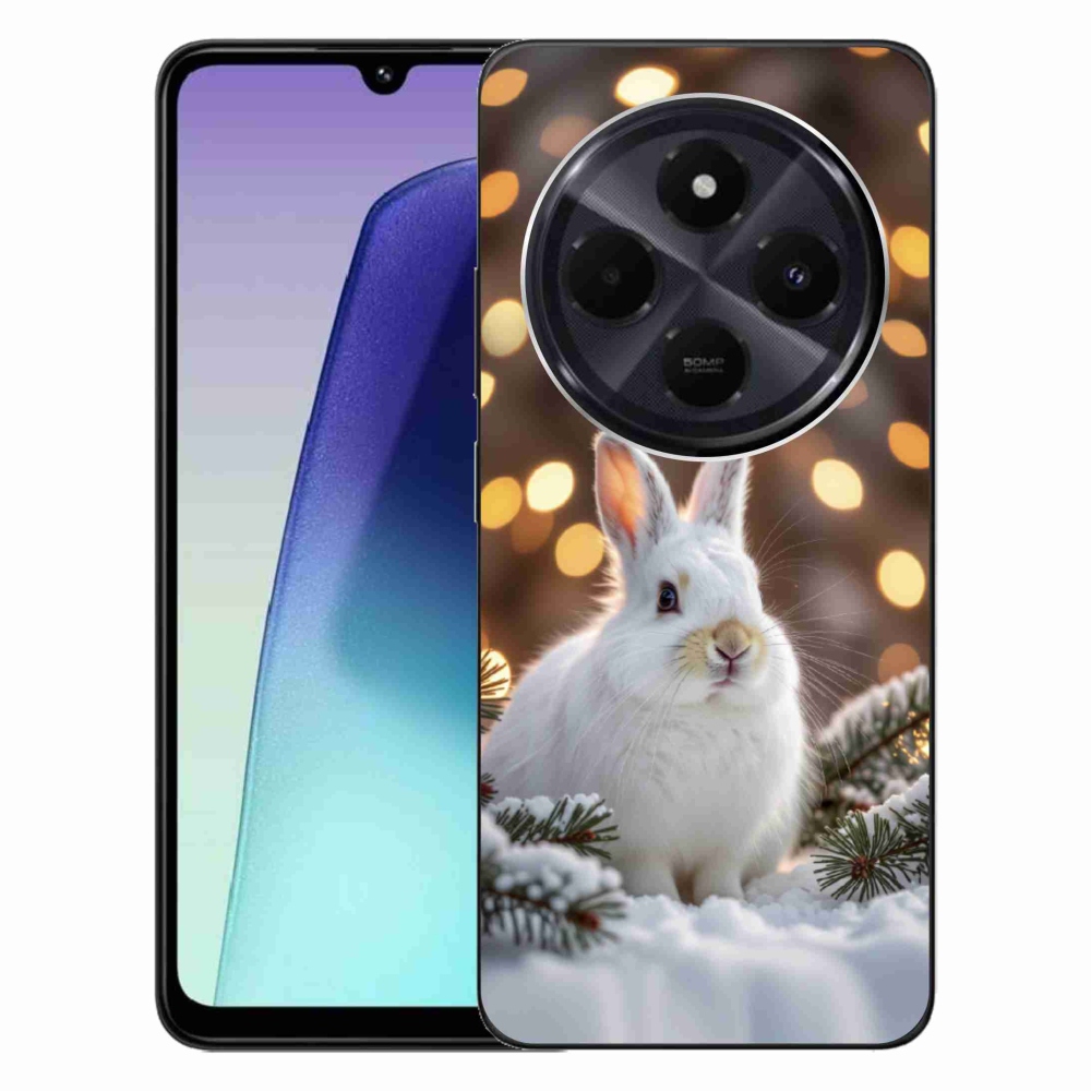 Gélový kryt mmCase na Xiaomi Redmi 14C/Poco C75 - biely zajac