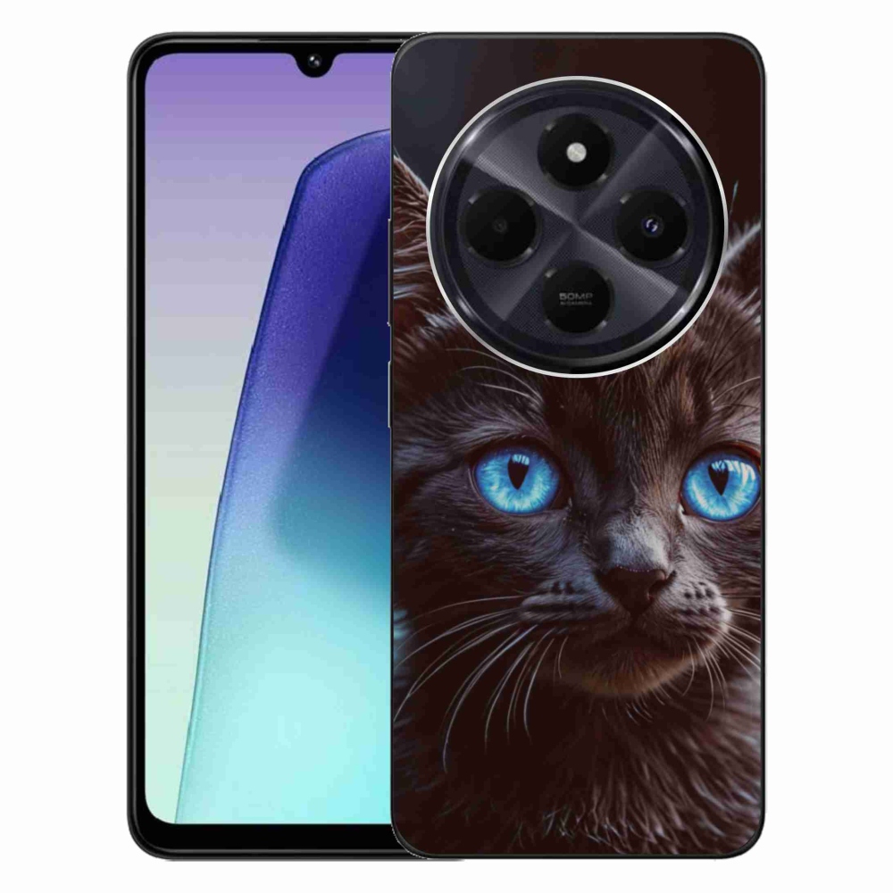 Gélový kryt mmCase na Xiaomi Redmi 14C/Poco C75 - čierne mačiatko 2