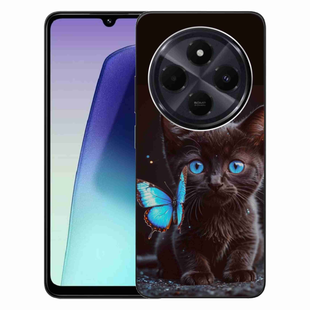 Gélový kryt mmCase na Xiaomi Redmi 14C/Poco C75 - čierne mačiatko 3