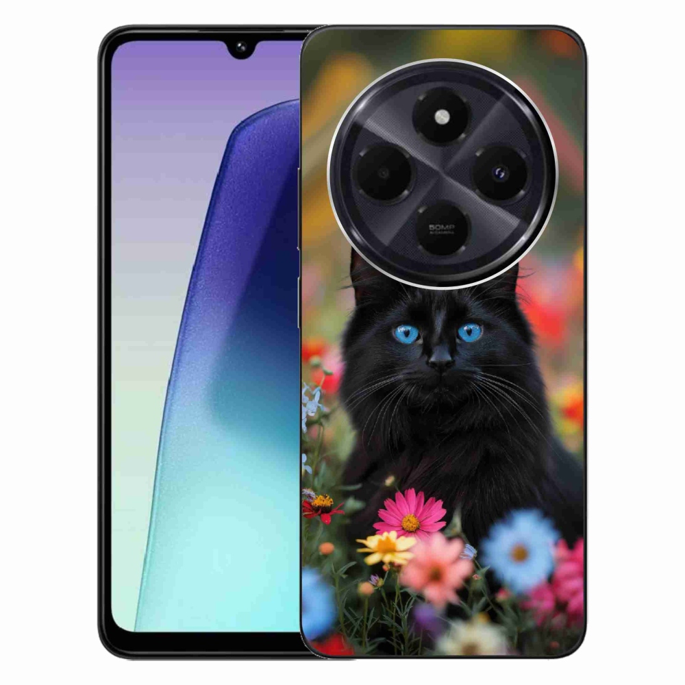 Gélový kryt mmCase na Xiaomi Redmi 14C/Poco C75 - čierne mačiatko 4