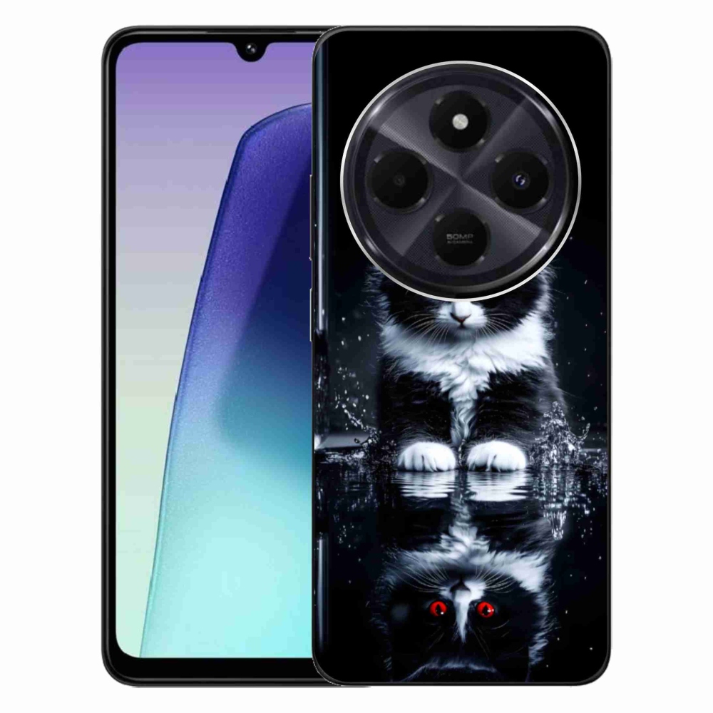 Gélový kryt mmCase na Xiaomi Redmi 14C/Poco C75 - čiernobiele mačiatko