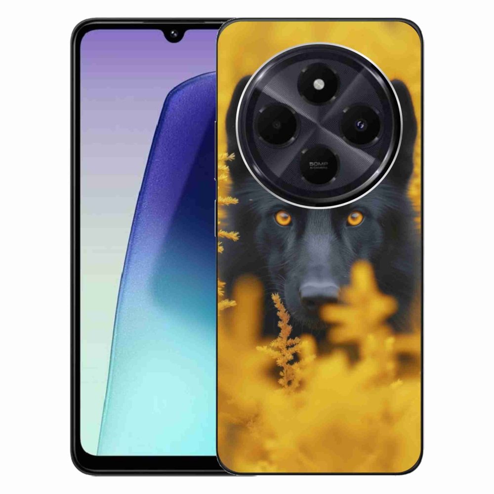 Gélový kryt mmCase na Xiaomi Redmi 14C/Poco C75 - čierny vlk 2