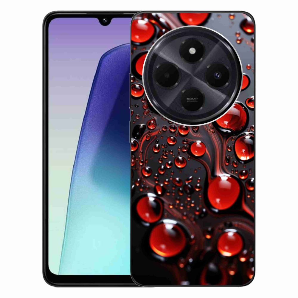Gélový kryt mmCase na Xiaomi Redmi 14C/Poco C75 - červené kvapky 2