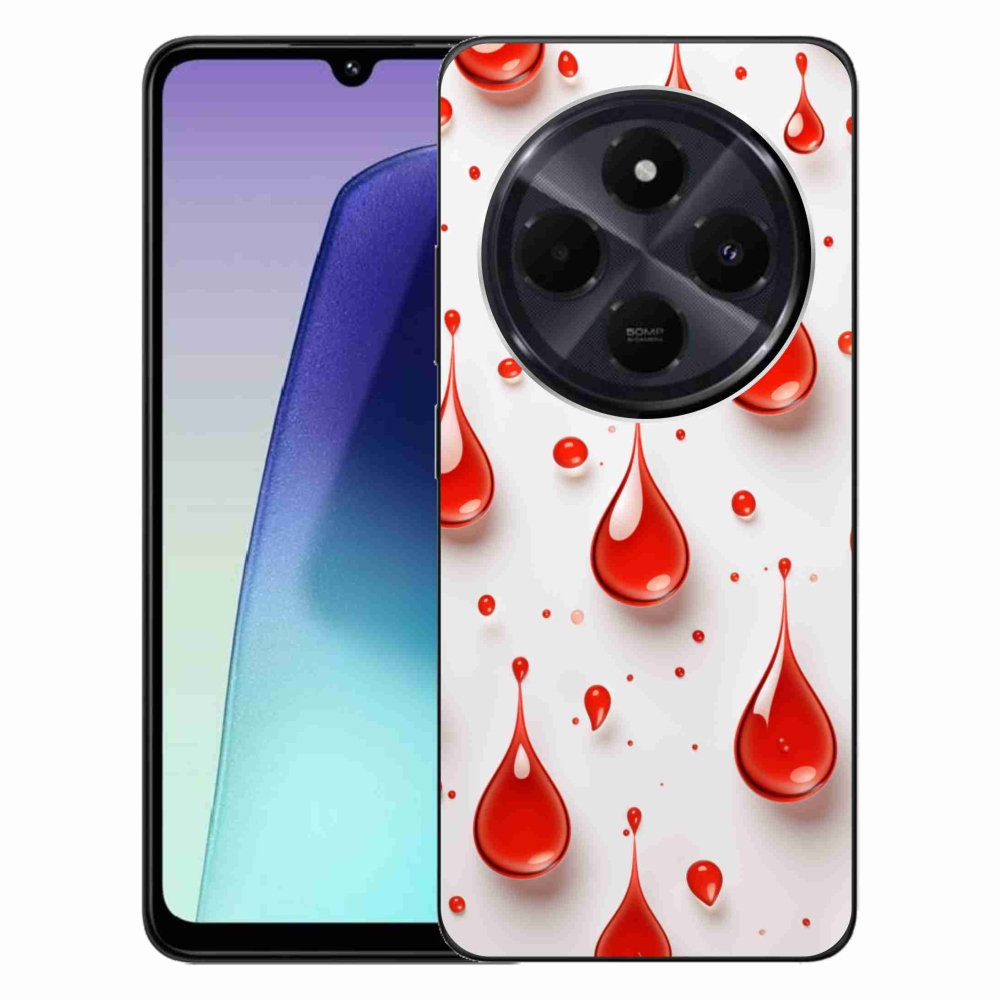 Gélový kryt mmCase na Xiaomi Redmi 14C/Poco C75 - červené kvapky