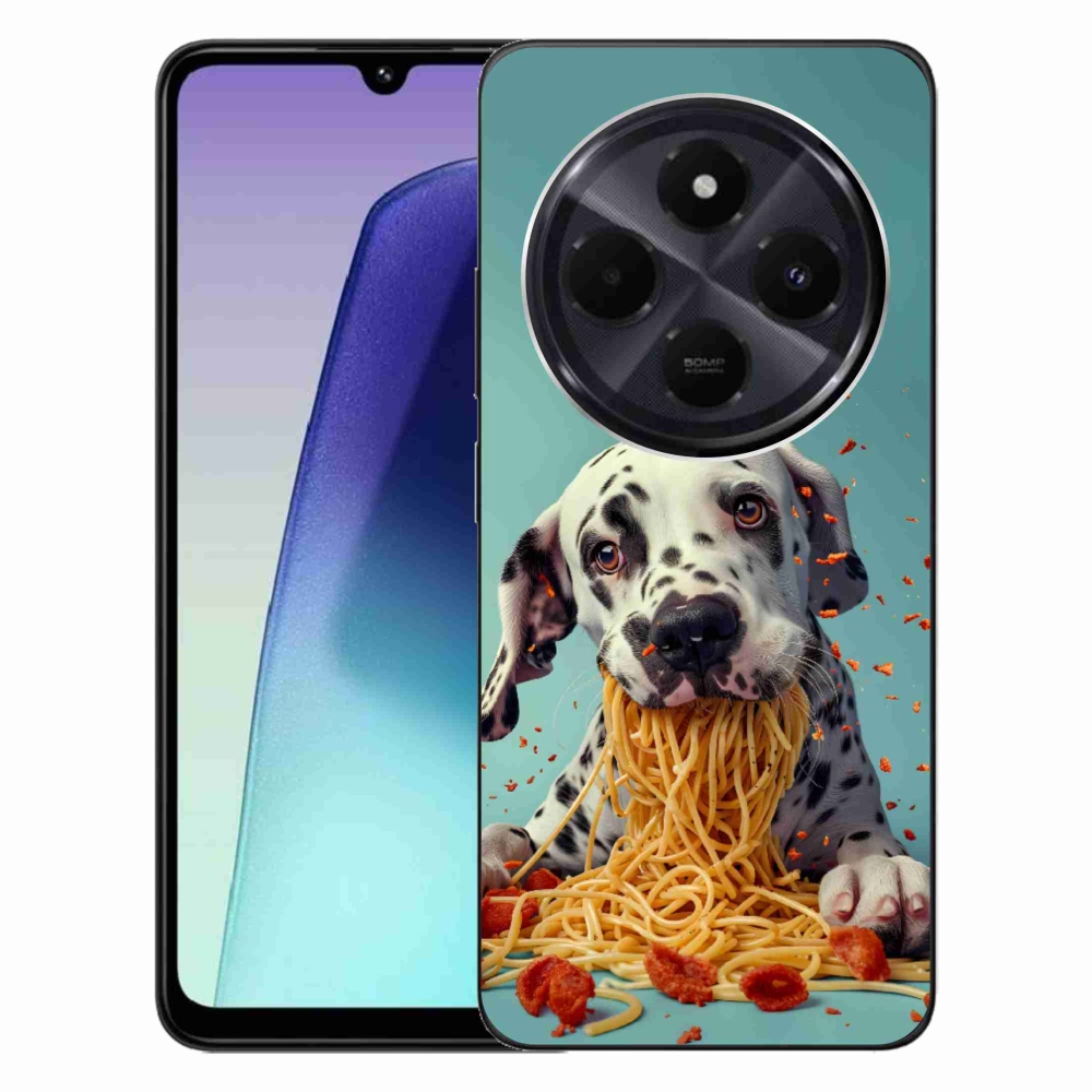 Gélový kryt mmCase na Xiaomi Redmi 14C/Poco C75 - dalmatín a špagety