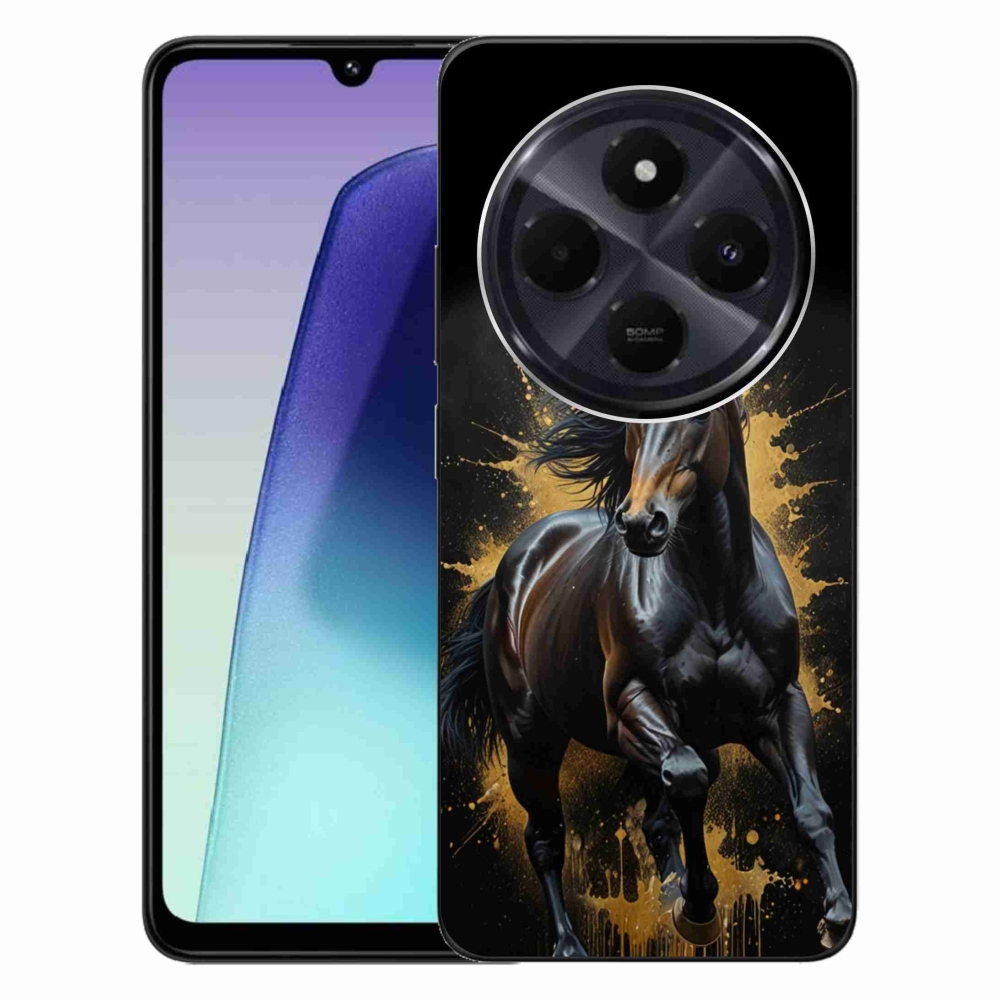 Gélový kryt mmCase na Xiaomi Redmi 14C/Poco C75 - elegantný čierny žrebec