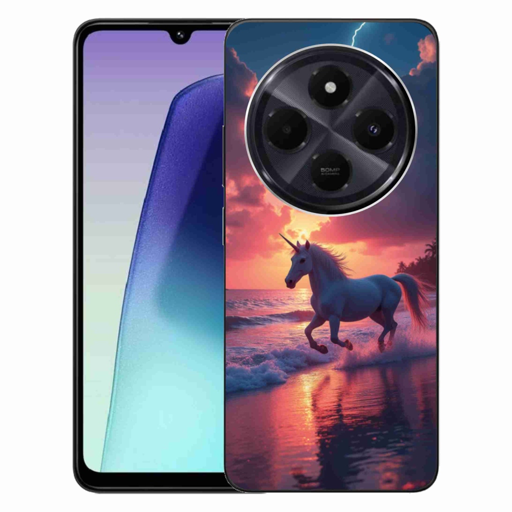Gélový kryt mmCase na Xiaomi Redmi 14C/Poco C75 - jednorožec na pláži