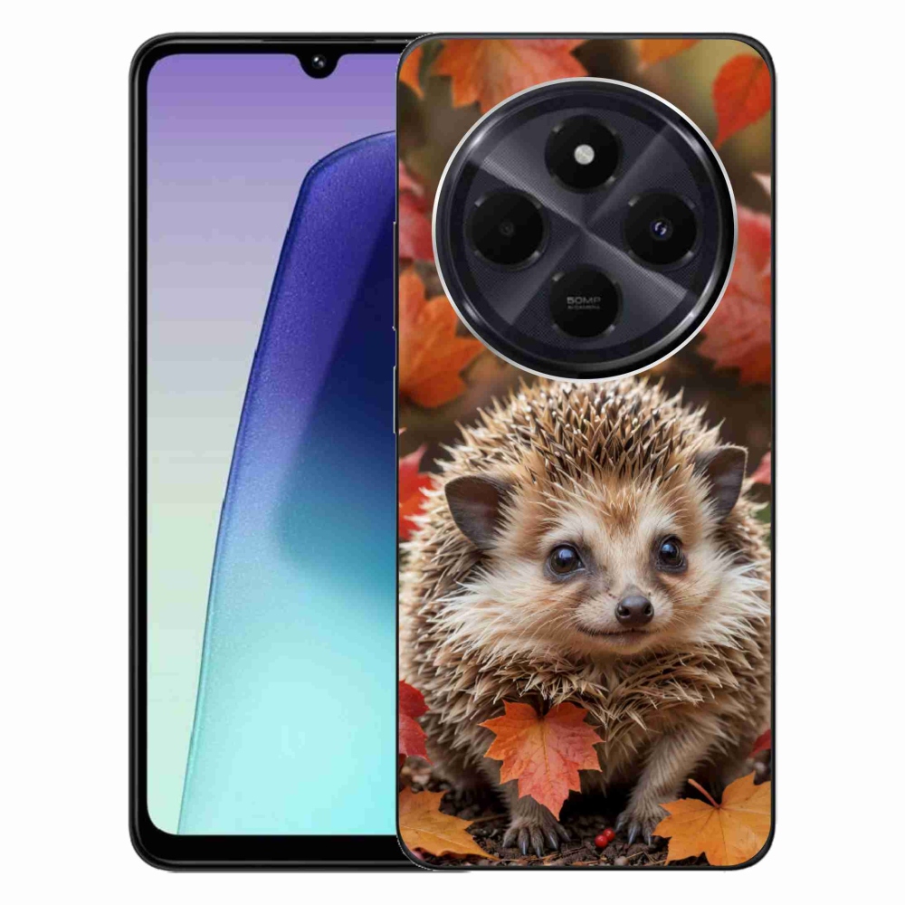 Gélový kryt mmCase na Xiaomi Redmi 14C/Poco C75 - ježko v lístia