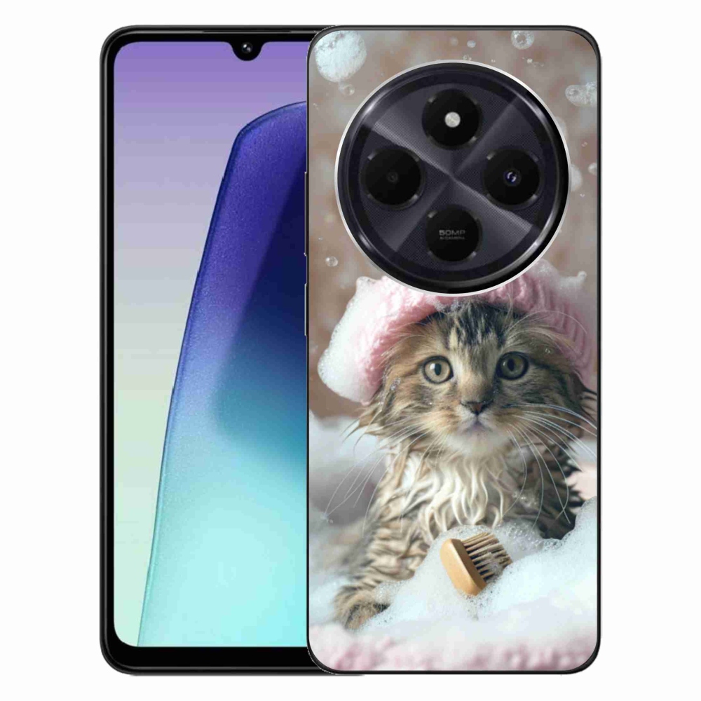 Gélový kryt mmCase na Xiaomi Redmi 14C/Poco C75 - mačiatko a kúpeľ