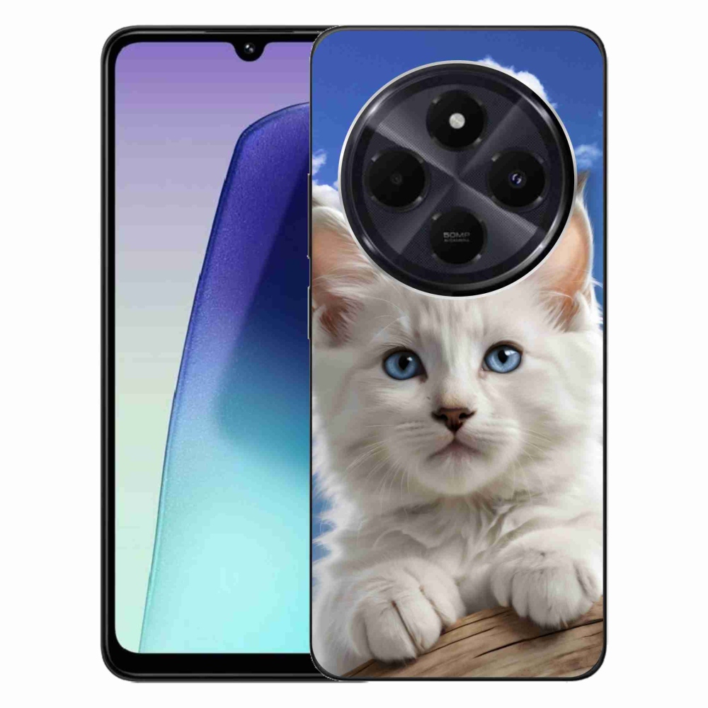 Gélový kryt mmCase na Xiaomi Redmi 14C/Poco C75 - mačiatko a oblaky