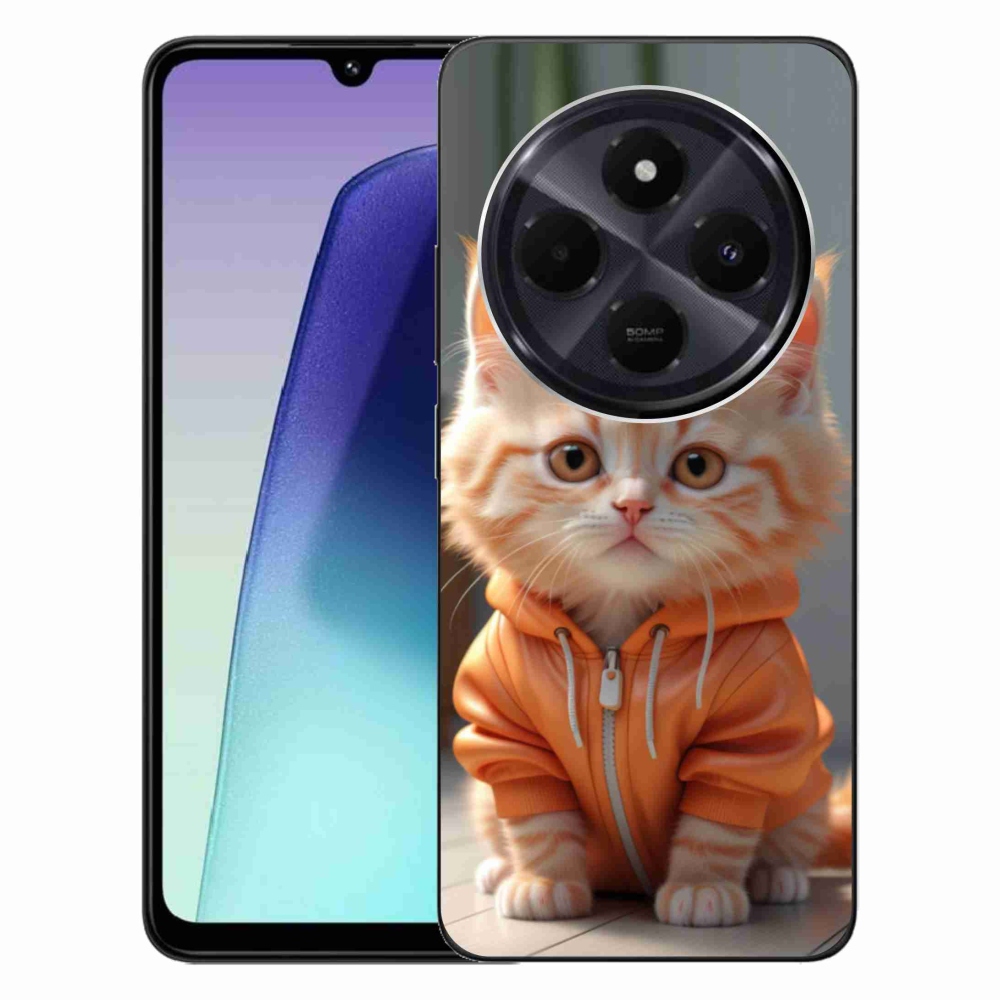 Gélový kryt mmCase na Xiaomi Redmi 14C/Poco C75 - mačiatko v mikine