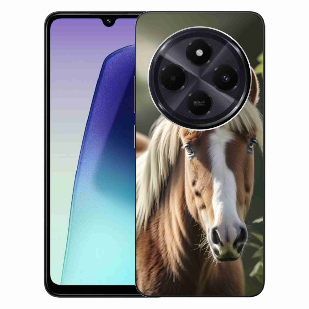 Gélový kryt mmCase na Xiaomi Redmi 14C/Poco C75 - kôň so svetlou hrivou