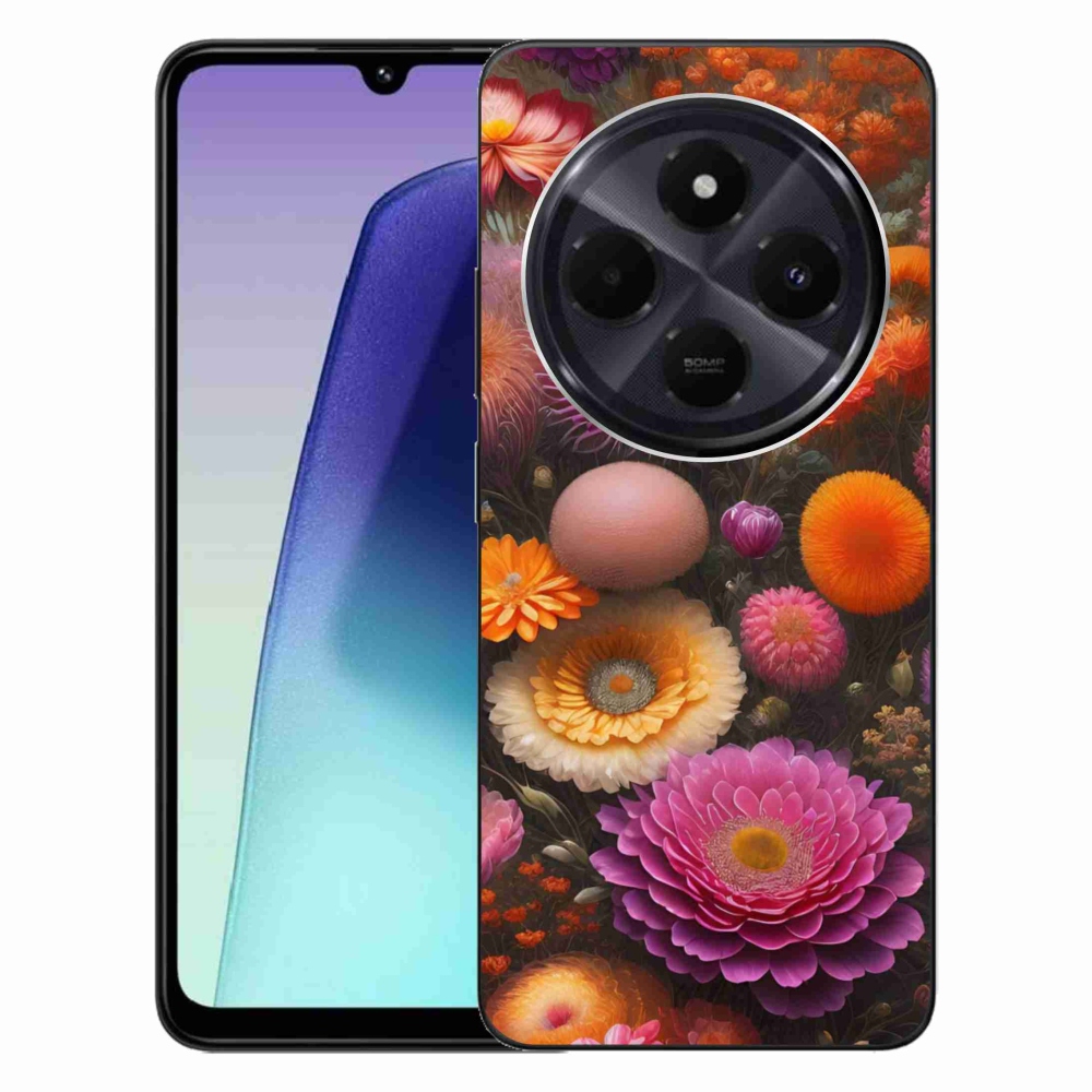 Gélový kryt mmCase na Xiaomi Redmi 14C/Poco C75 - kvetinová kompozícia