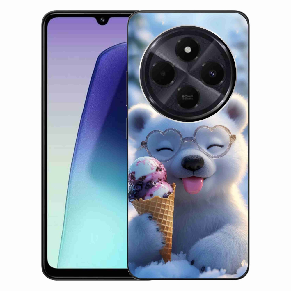 Gélový kryt mmCase na Xiaomi Redmi 14C/Poco C75 - medvedík so zmrzlinou