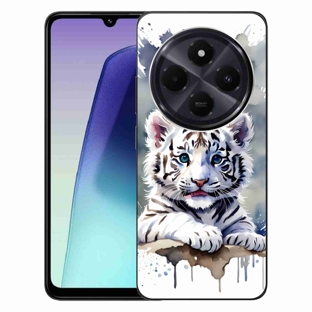 Gélový kryt mmCase na Xiaomi Redmi 14C/Poco C75 - mláďa bieleho tigra