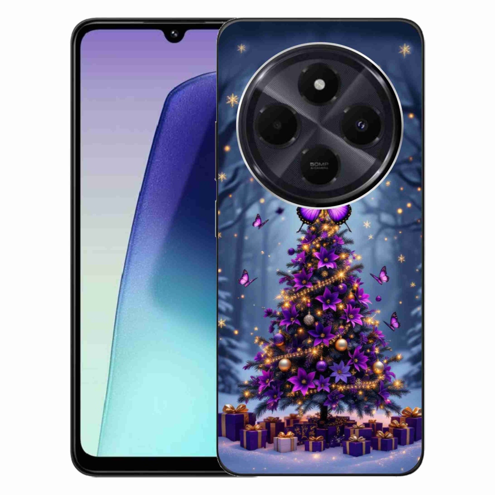 Gélový kryt mmCase na Xiaomi Redmi 14C/Poco C75 - motýlí vianočný stromček