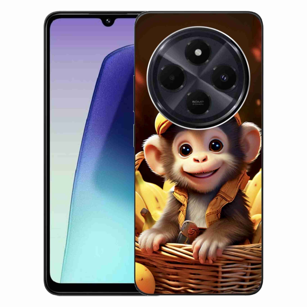 Gélový kryt mmCase na Xiaomi Redmi 14C/Poco C75 - opice v košíku