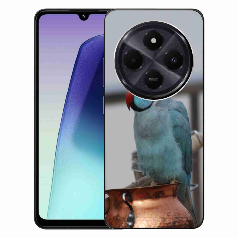 Gélový kryt mmCase na Xiaomi Redmi 14C/Poco C75 - papagáj alexander modrý