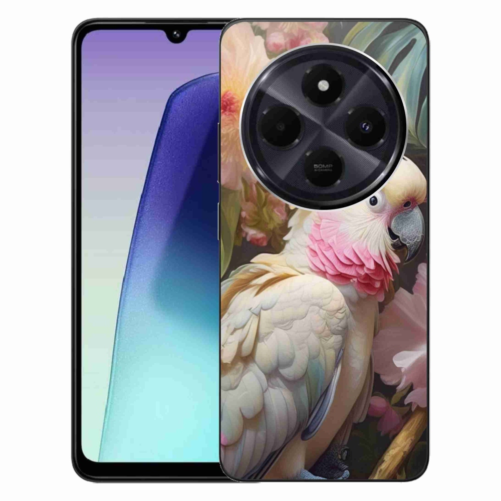 Gélový kryt mmCase na Xiaomi Redmi 14C/Poco C75 - papagáj kakadu ružový 2