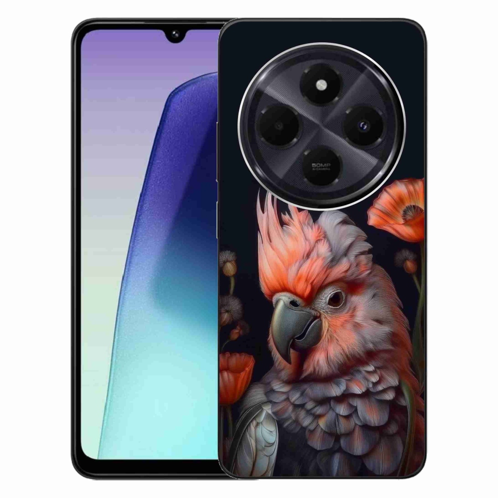 Gélový kryt mmCase na Xiaomi Redmi 14C/Poco C75 - papagáj kakadu vo farbách