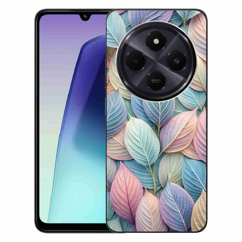 Gélový kryt mmCase na Xiaomi Redmi 14C/Poco C75 - pastelové listy