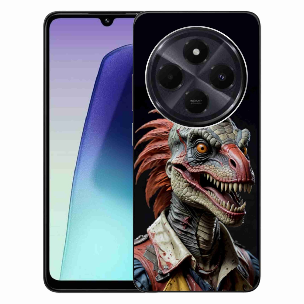 Gélový kryt mmCase na Xiaomi Redmi 14C/Poco C75 - punk dinosaurus