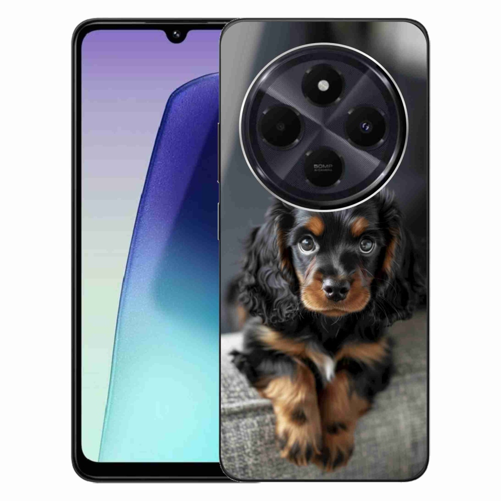 Gélový kryt mmCase na Xiaomi Redmi 14C/Poco C75 - roztomilý dlhosrstý jazvečík